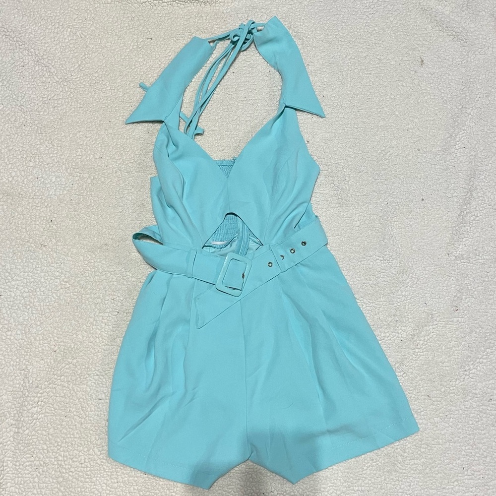 Brand New DO+BE blue romper size small